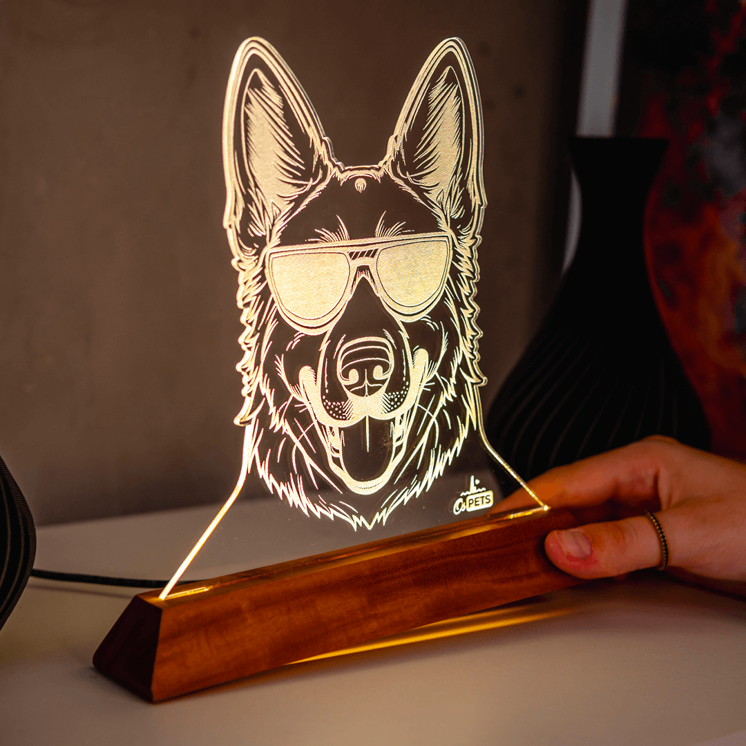 Luminária de Cachorro Pastor Alemão
