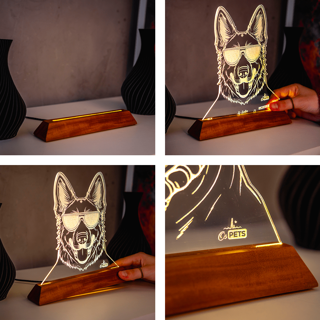 Luminária de Cachorro Pastor Alemão