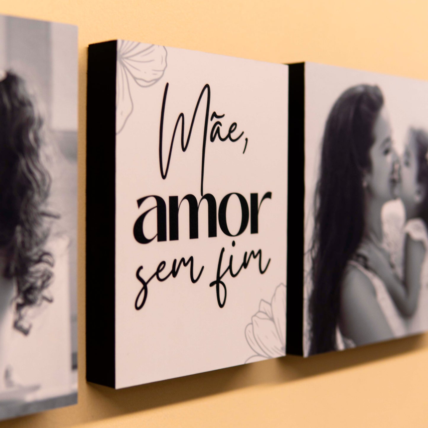 Quadros Mãe Amor Sem Fim - Kit Personalizado Com Foto