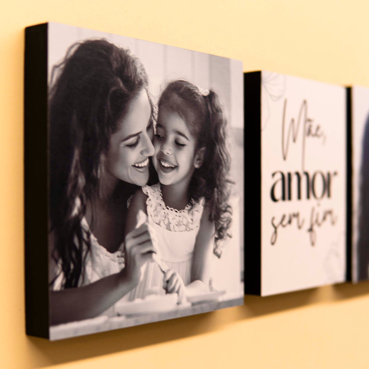 Quadros Mãe Amor Sem Fim - Kit Personalizado Com Foto