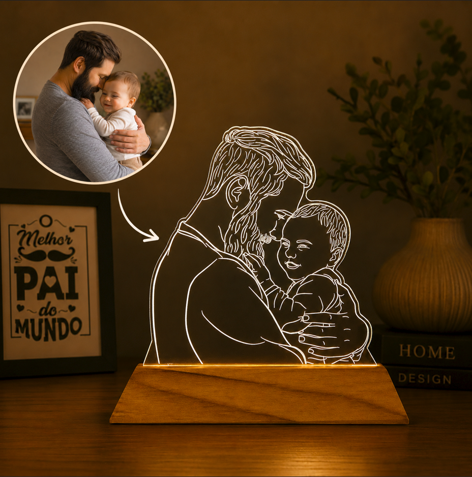 Luminária Personalizada Com Foto