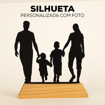Troféu Silhueta Personalizada Com Foto em Acrílico