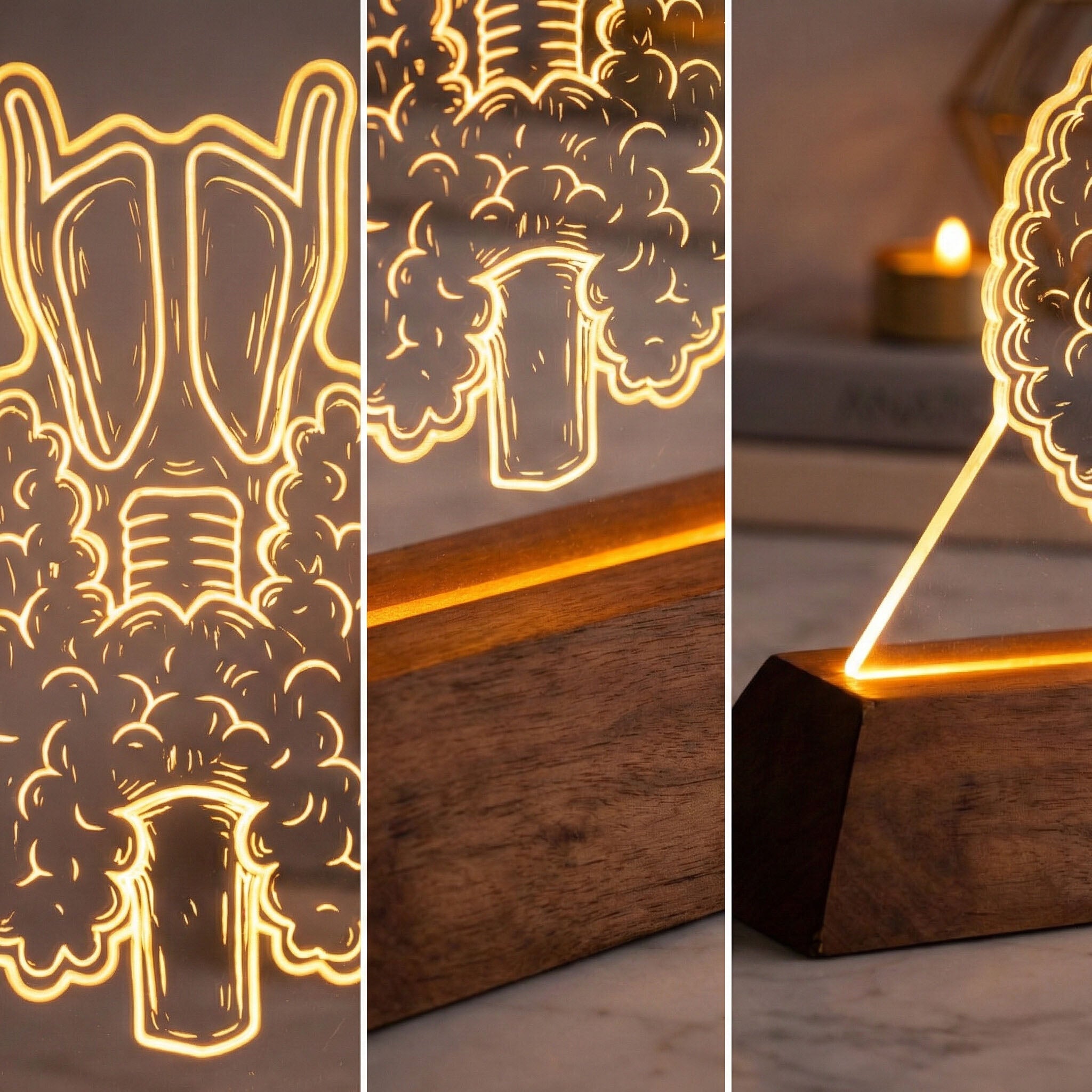 Luminária Tireoide - Presente Médico Display LED Acrílico Troféu Adorno de Mesa Decoração Medicina Corpo Humano