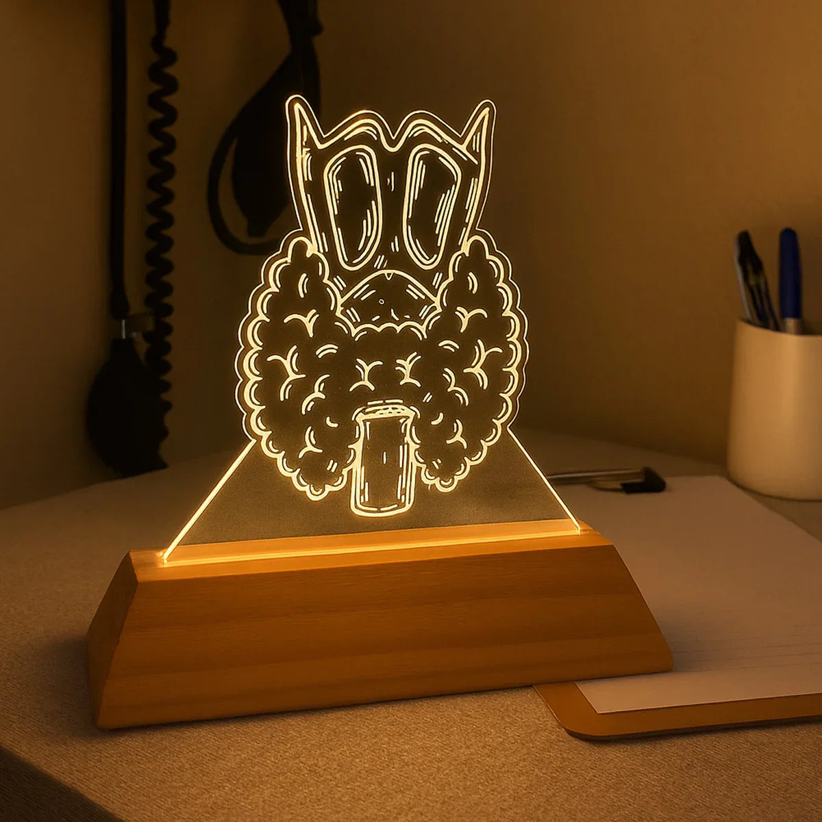 Luminária Tireoide - Presente Médico Display LED Acrílico Troféu Adorno de Mesa Decoração Medicina Corpo Humano