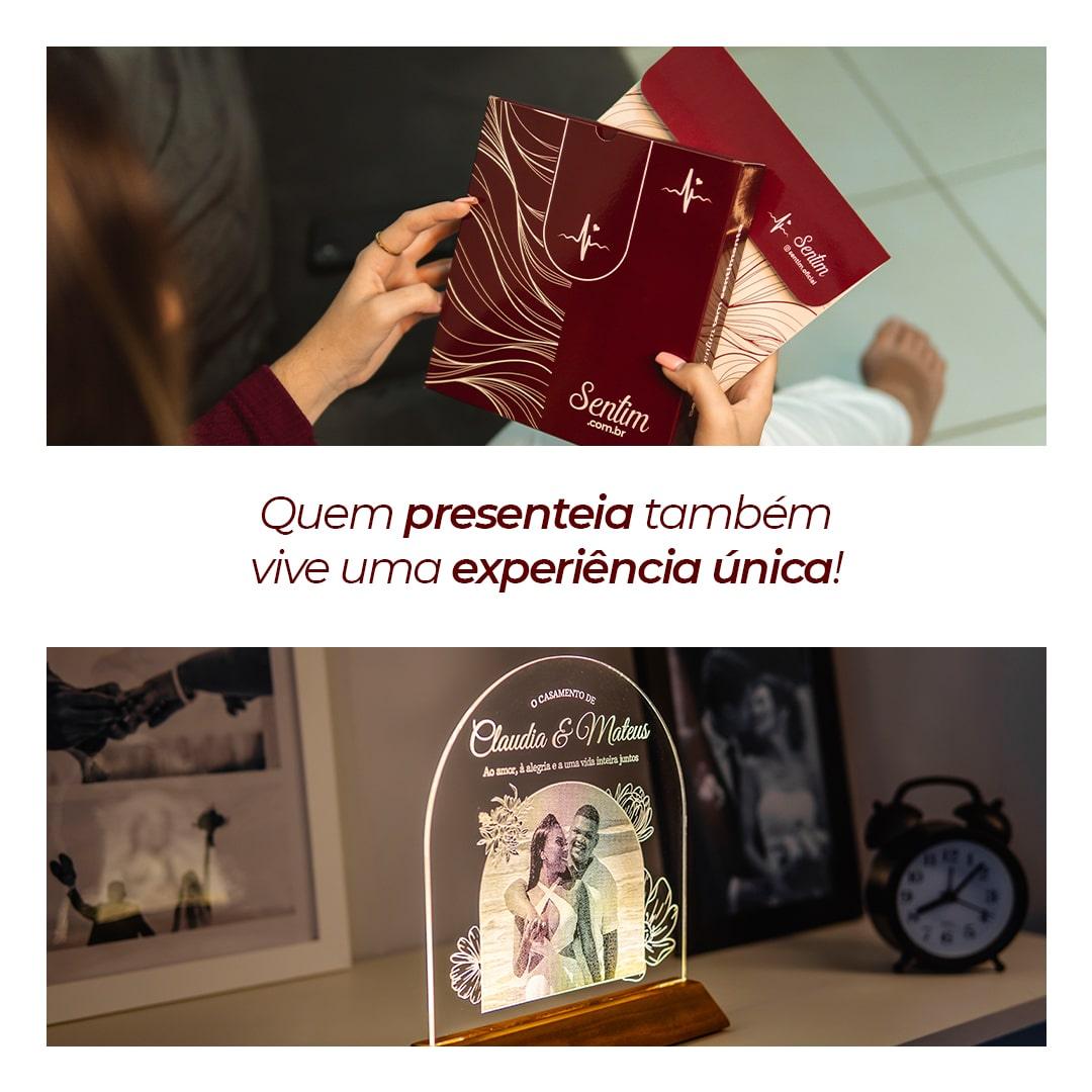 Luminária de Casamento - Personalizada com Foto e Nomes