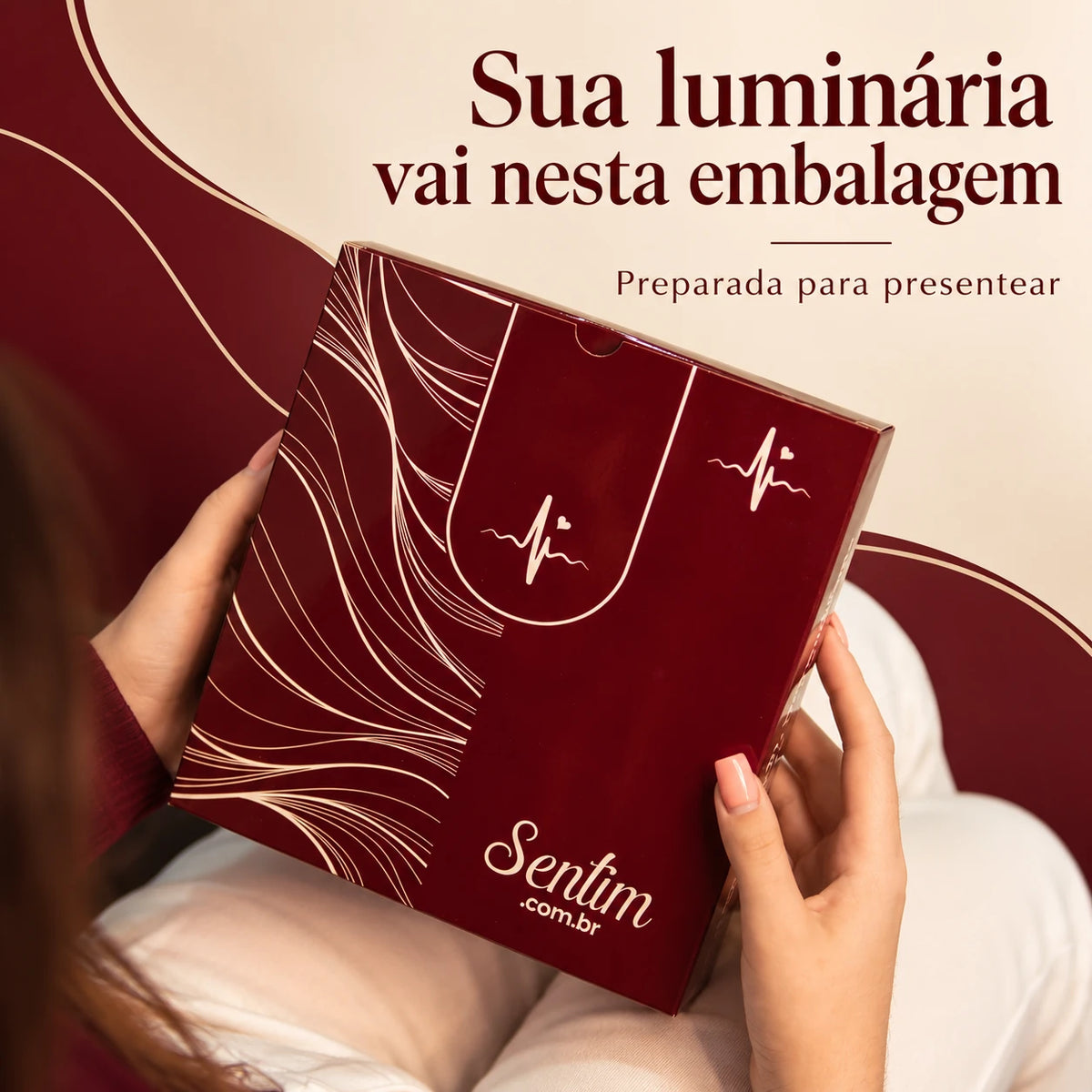 Luminária Cérebro com embalagem para presente Sentim