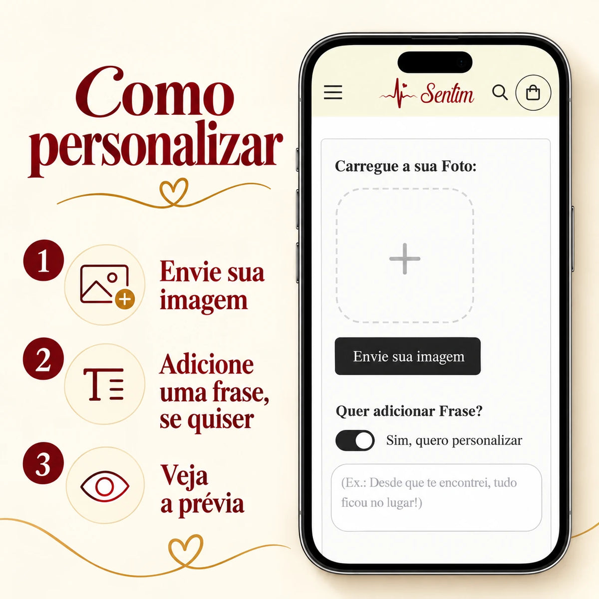 Como personalizar a Luminária Facebook: envie a foto, adicione a frase e veja a prévia