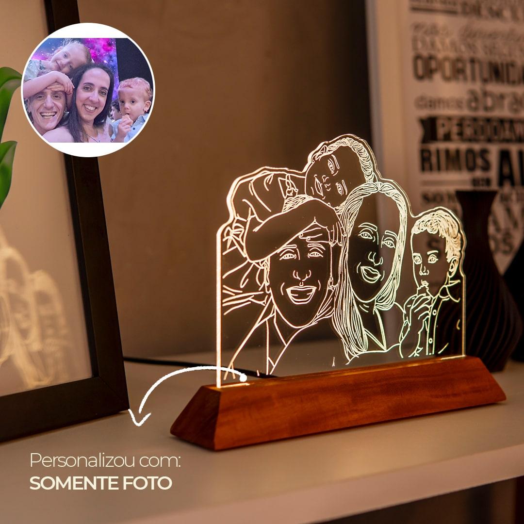 Luminária com Foto de Família